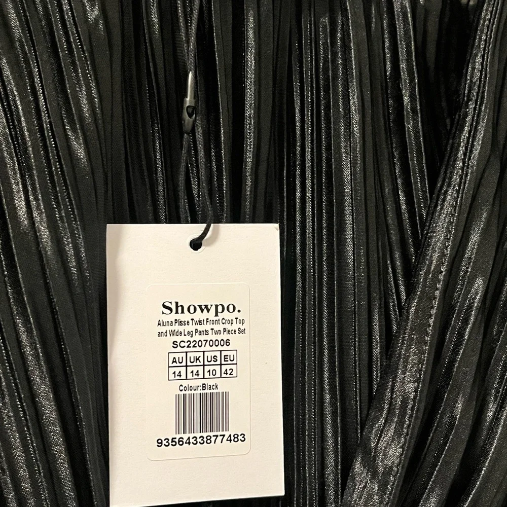 Showpo. Black Pleated Blouse